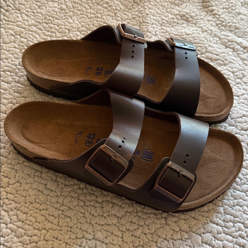 Men’s Birkenstock Arizona Leather Sandals Size EU 43 US 9.5